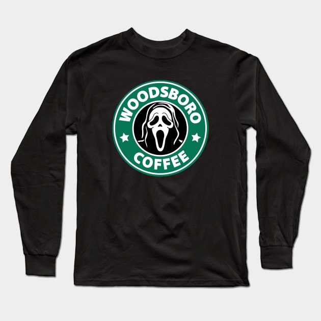 Woodsboro Coffee Long Sleeve T-Shirt by SunsetSurf